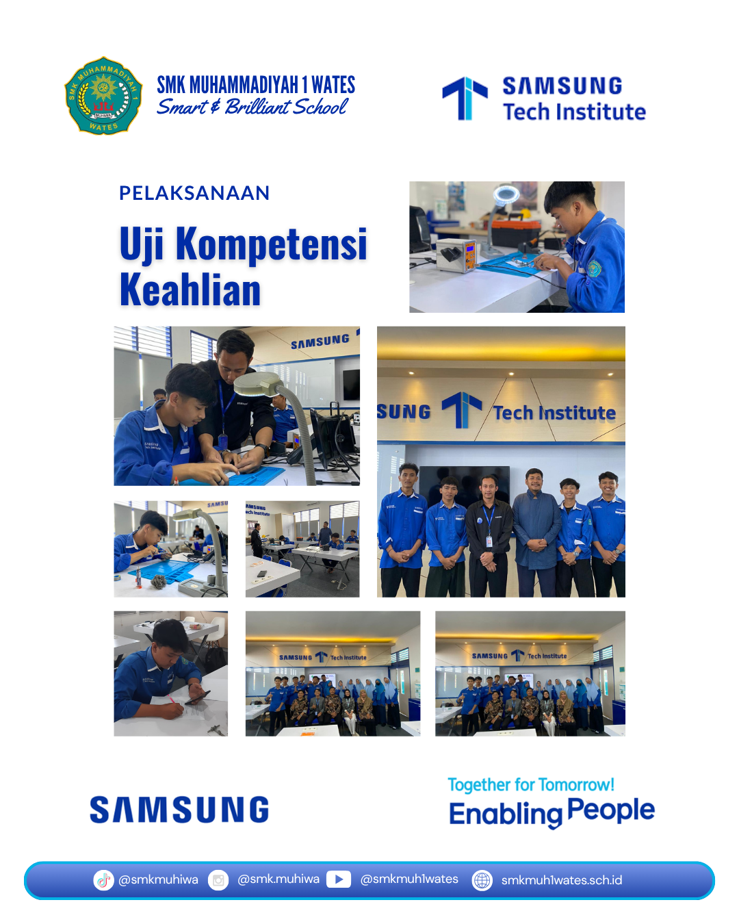 Kelas XII TJKT SMK Muhammadiyah 1 Wates Ikuti Ujian Kompetensi Keahlian Bersama Samsung